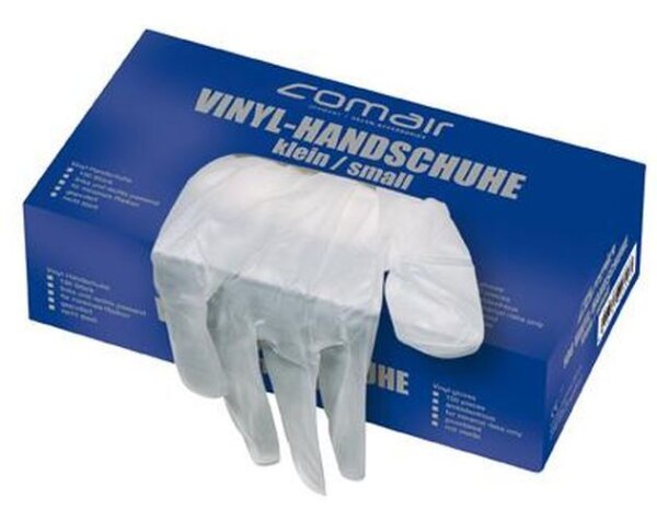 Comair Handschuhe Einmalhandschuhe Vinyl weiß klein S gepudert 100 Stk