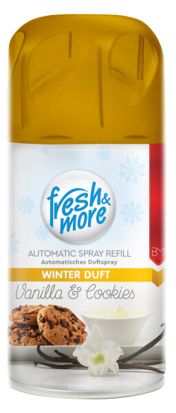 Fresh & More Winter Serie Lufterfrischer Für Automatische Duftspender 250ml Vanilla & Cookies