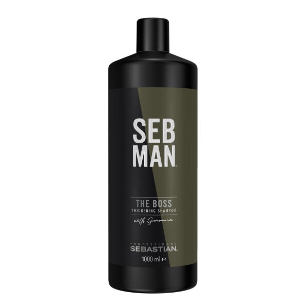 SEB MAN The Boss - Shampoo für kräftiger aussehendes Haar, 1000 ml